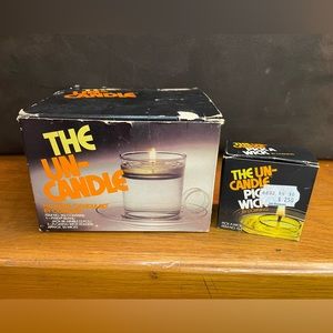 1970’s The Un-Candle Floating Candle Set by Corning Pyrex w/extra wicks OPEN BOX